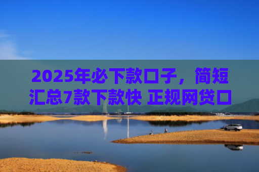 2025年必下款口子，简短汇总7款下款快 正规网贷口子