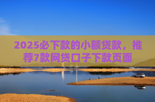 2025必下款的小额贷款，推荐7款网贷口子下款页面