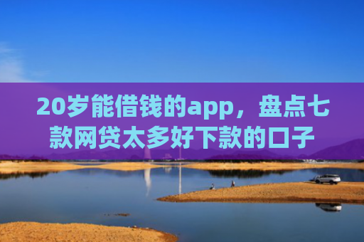 20岁能借钱的app，盘点七款网贷太多好下款的口子