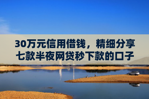 30万元信用借钱，精细分享七款半夜网贷秒下款的口子