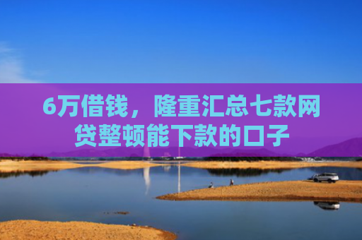 6万借钱，隆重汇总七款网贷整顿能下款的口子