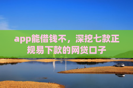 app能借钱不，深挖七款正规易下款的网贷口子