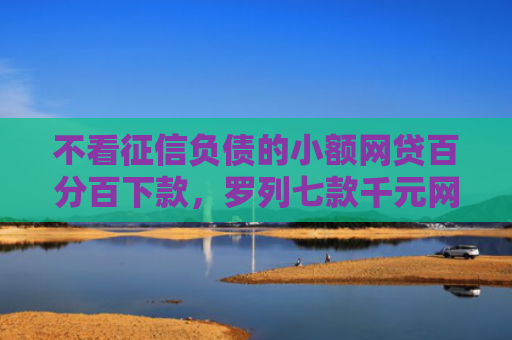 不看征信负债的小额网贷百分百下款，罗列七款千元网贷下款最快的口子