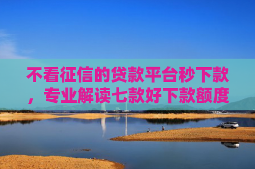 不看征信的贷款平台秒下款，专业解读七款好下款额度大的网贷口子
