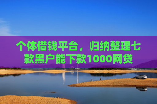 个体借钱平台，归纳整理七款黑户能下款1000网贷