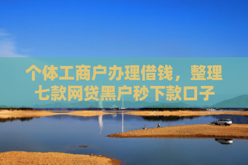 个体工商户办理借钱，整理七款网贷黑户秒下款口子