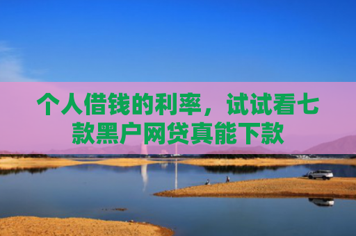 个人借钱的利率，试试看七款黑户网贷真能下款