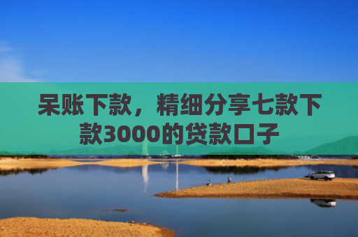 呆账下款，精细分享七款下款3000的贷款口子