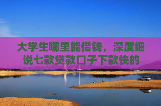 大学生哪里能借钱，深度细说七款贷款口子下款快的