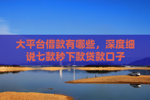 大平台借款有哪些，深度细说七款秒下款贷款口子
