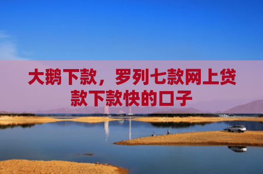 大鹅下款，罗列七款网上贷款下款快的口子
