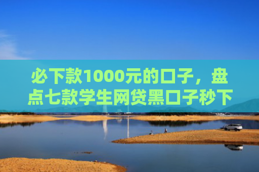 必下款1000元的口子，盘点七款学生网贷黑口子秒下款