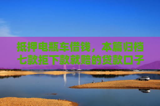 抵押电瓶车借钱，本篇归档七款拒下款就赔的贷款口子