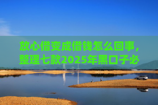 放心借变成借钱怎么回事，整理七款2025年黑口子必下款app