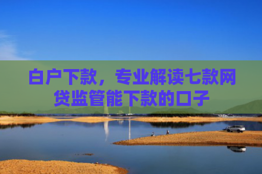 白户下款，专业解读七款网贷监管能下款的口子