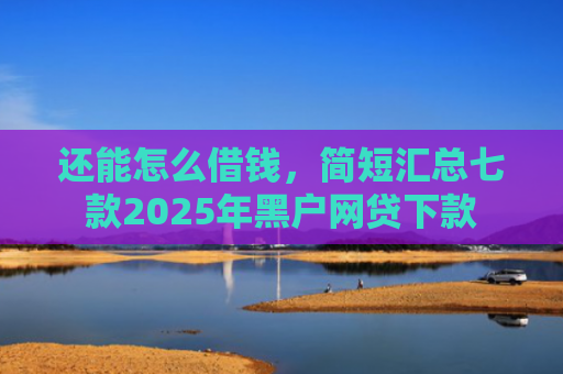 还能怎么借钱，简短汇总七款2025年黑户网贷下款