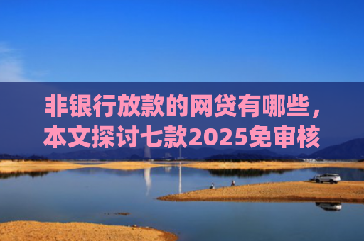 非银行放款的网贷有哪些，本文探讨七款2025免审核秒下款口子app