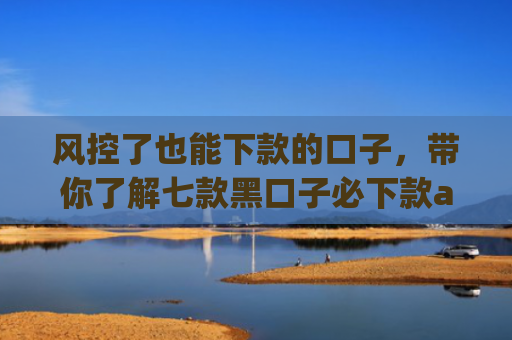 风控了也能下款的口子，带你了解七款黑口子必下款app2025苹果手机