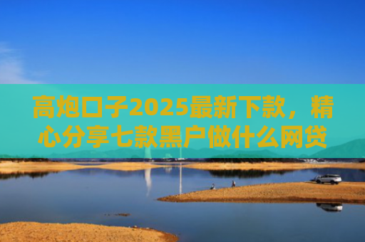 高炮口子2025最新下款，精心分享七款黑户做什么网贷能下款