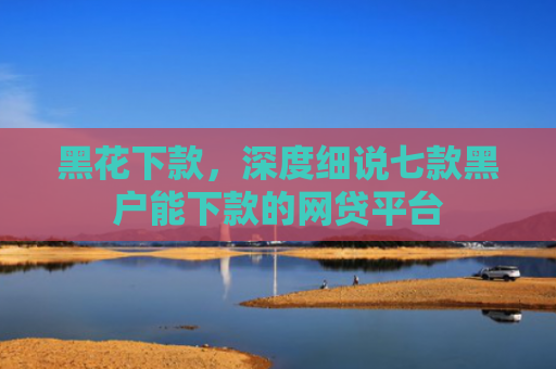 黑花下款，深度细说七款黑户能下款的网贷平台