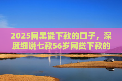 2025网黑能下款的口子，深度细说七款56岁网贷下款的口子
