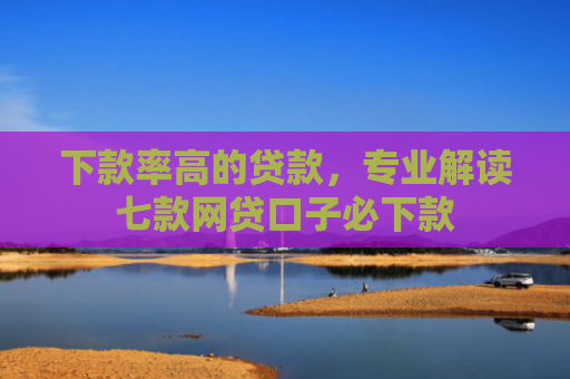 下款率高的贷款，专业解读七款网贷口子必下款
