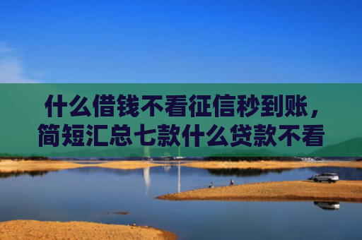 什么借钱不看征信秒到账，简短汇总七款什么贷款不看征信秒下款