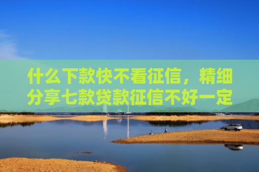 什么下款快不看征信，精细分享七款贷款征信不好一定下款