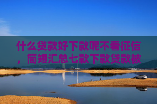 什么贷款好下款呢不看征信，简短汇总七款下款贷款被征信拦截