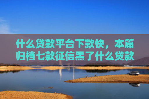什么贷款平台下款快，本篇归档七款征信黑了什么贷款能下款
