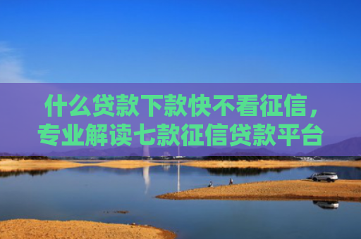 什么贷款下款快不看征信，专业解读七款征信贷款平台哪个好下款