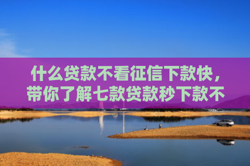什么贷款不看征信下款快，带你了解七款贷款秒下款不查征信