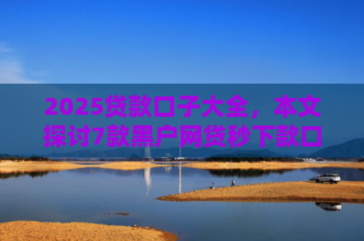 2025贷款口子大全，本文探讨7款黑户网贷秒下款口子