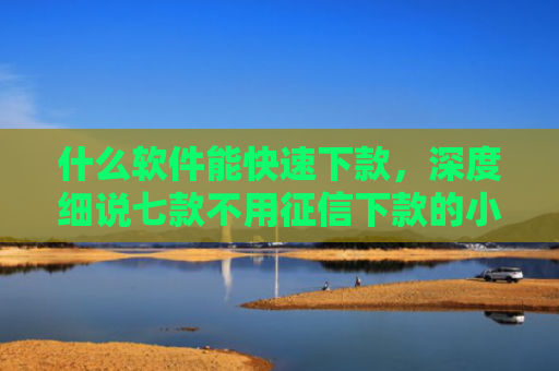 什么软件能快速下款，深度细说七款不用征信下款的小额贷款