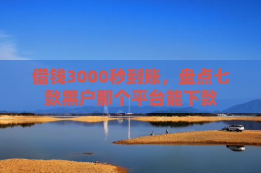 借钱3000秒到账，盘点七款黑户那个平台能下款
