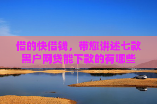 借的快借钱，带您讲述七款黑户网贷能下款的有哪些