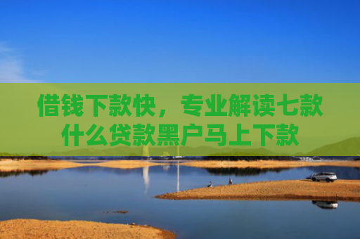 借钱下款快，专业解读七款什么贷款黑户马上下款