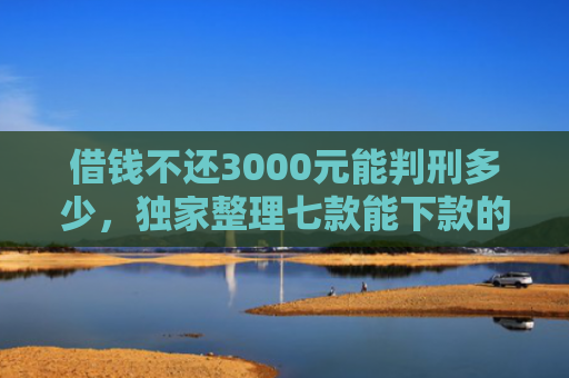 借钱不还3000元能判刑多少，独家整理七款能下款的黑户贷款平台