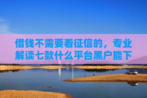 借钱不需要看征信的，专业解读七款什么平台黑户能下款了