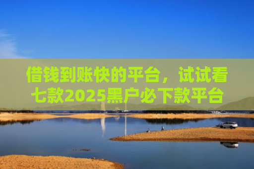 借钱到账快的平台，试试看七款2025黑户必下款平台推荐