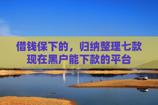 借钱保下的，归纳整理七款现在黑户能下款的平台