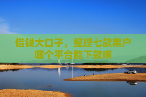借钱大口子，整理七款黑户哪个平台能下款啊