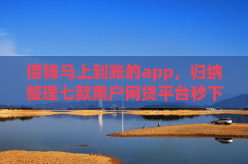 借钱马上到账的app，归纳整理七款黑户网贷平台秒下款评论