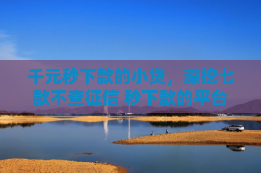 千元秒下款的小贷，深挖七款不查征信 秒下款的平台