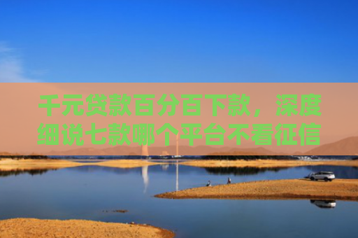 千元贷款百分百下款，深度细说七款哪个平台不看征信好下款