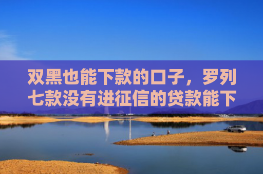 双黑也能下款的口子，罗列七款没有进征信的贷款能下款吗