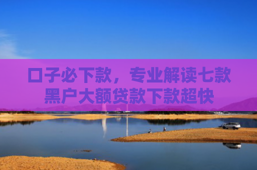 口子必下款，专业解读七款黑户大额贷款下款超快