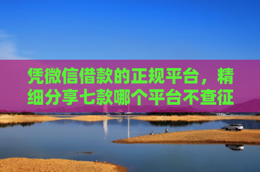 凭微信借款的正规平台，精细分享七款哪个平台不查征信下款