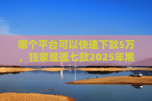 哪个平台可以快速下款5万，独家整理七款2025年黑户下款的APP贴吧