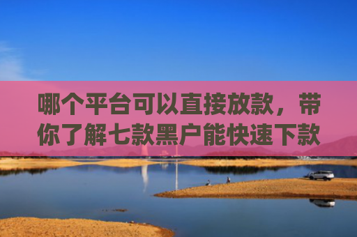 哪个平台可以直接放款，带你了解七款黑户能快速下款的小额贷款app